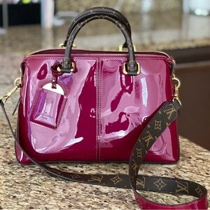 Louis Vuitton Shiny Burgundy Satchel